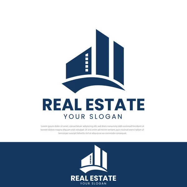 Property Template Element Logo Design Real Estate Company Vector Graphic — Stock Vector