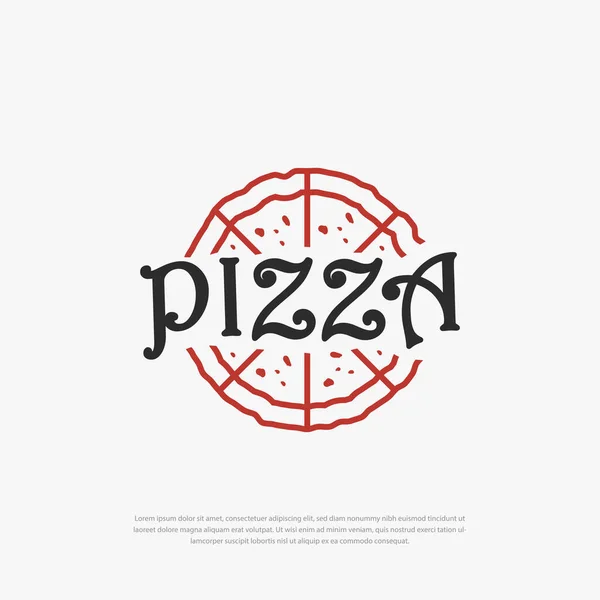 Pizza Rustic Restaurant Logo Illustration — Wektor stockowy
