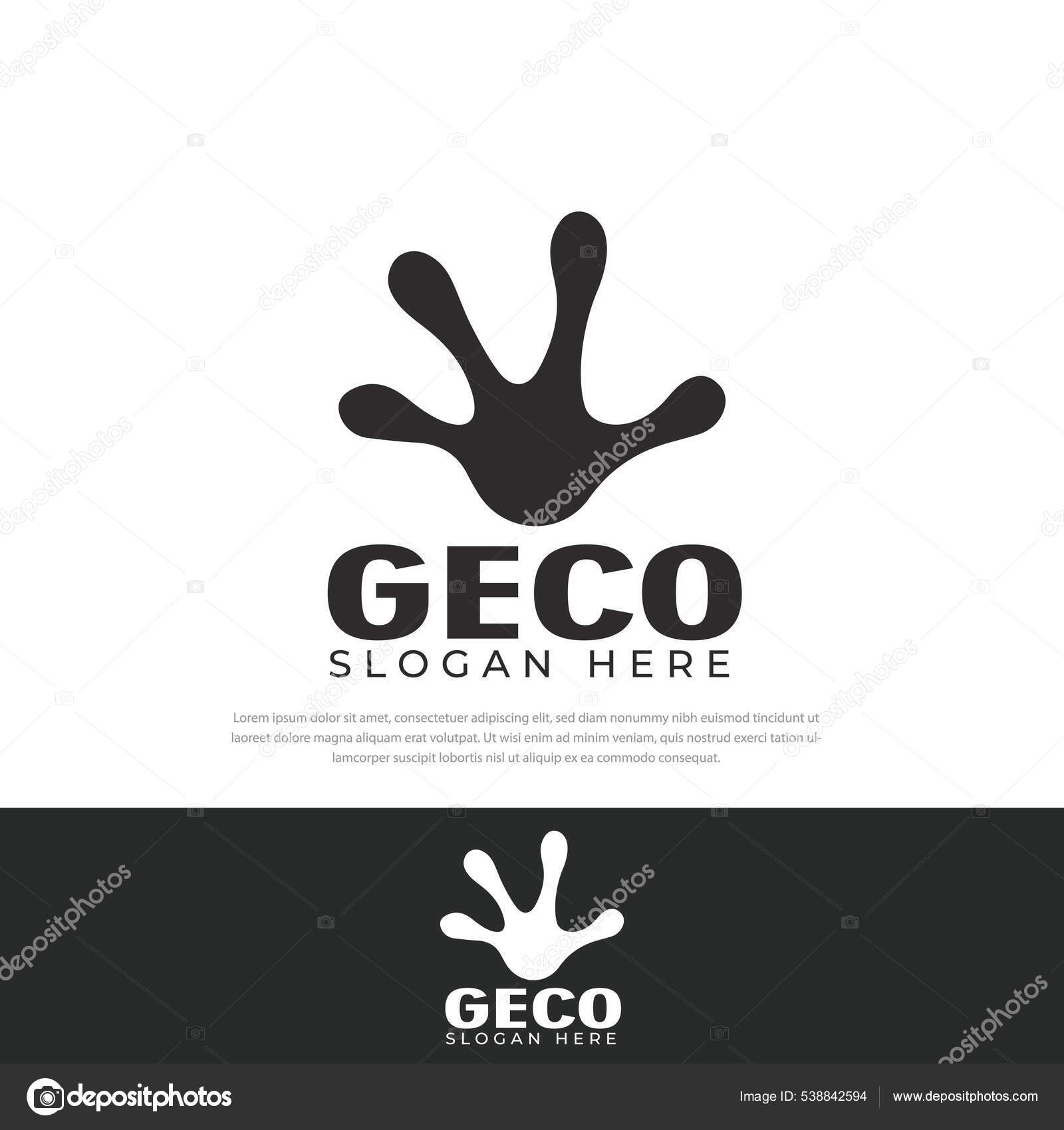 Simple Black Gecko Leg Logo Design Design Template Symbol Icon Stock