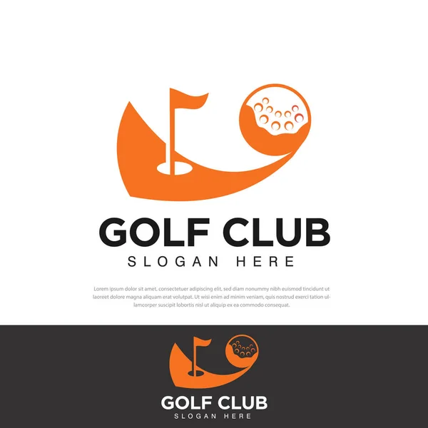 Дизайн Логотипу Спорт Поле Гольфу Ілюстрація Символ Шаблон Значок Гольф — стоковий вектор