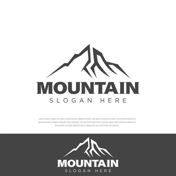 Simple Line Mountain Logo Design Place Symbol Icon Illustration — Wektor stockowy