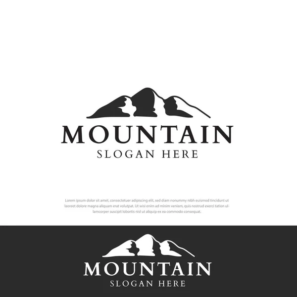 Mountain Peak Landscape Vector Logo Design Travel Design Template Symbol — Wektor stockowy