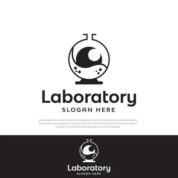 Logo Design Lab Simple Centre Comme Globe Oculaire Moderne Unique — Image vectorielle