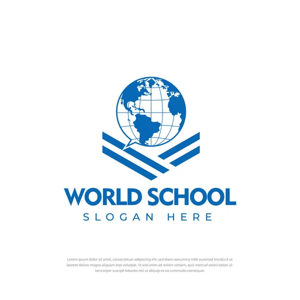 Λογότυπο Παγκόσμιας Εκπαίδευσης Στοιχείο Σφαίρας Πρότυπο Λογοτύπου Εκπαίδευσης Έννοια Διανυσματικής — Διανυσματικό Αρχείο