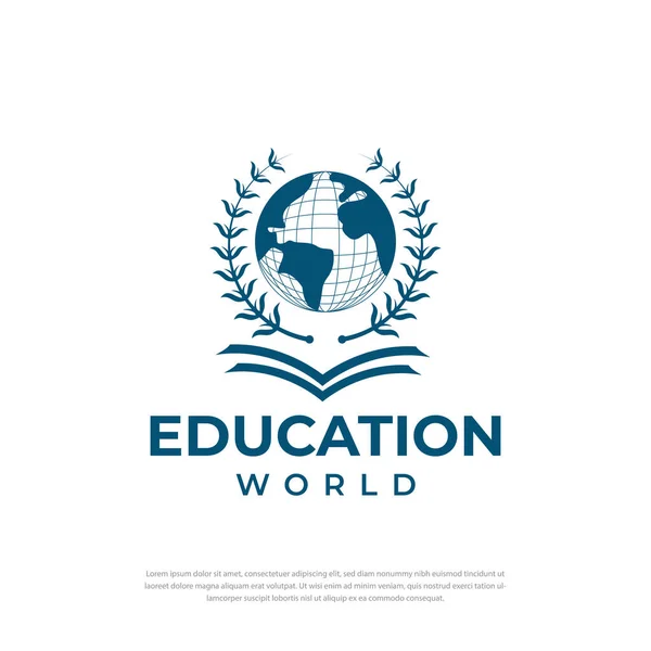 Πρότυπο Σχεδιασμού Συμβόλων Εκπαίδευσης Λογότυπου Globe — Διανυσματικό Αρχείο