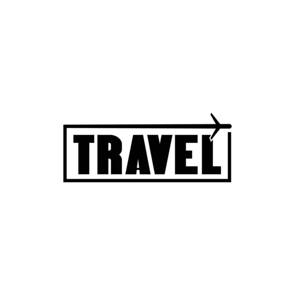 Creative Airplane Travel Box Logo Векторный Дизайн Символ — стоковый вектор