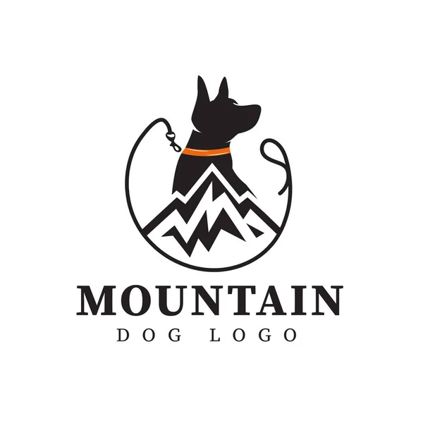 Dağ Köpeği Logosu Logo Evcil Hayvan Işi Veya Evcil Hayvan — Stok Vektör