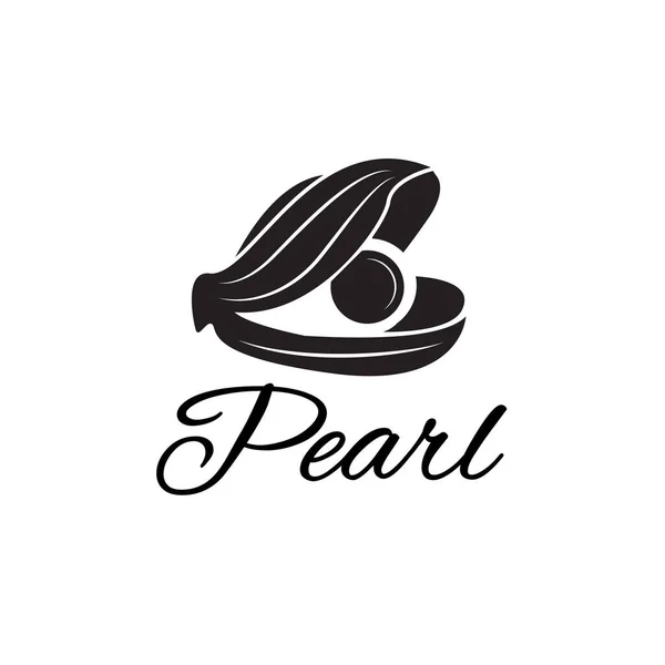 Pearl Shell Logo Design Pro Malé Firmy Značkové Logo Pearl — Stockový vektor