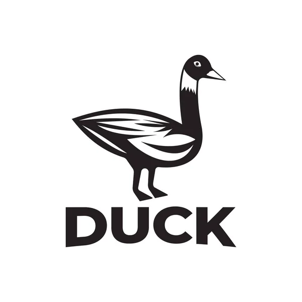 Duck Logo Vector Illustration Design Template Duck Logo Vector Silhouette — Wektor stockowy