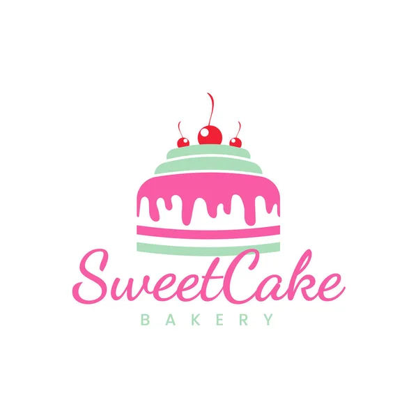 Sweet Cake Logo Cupcake Logo Icon Vector Design Template Sweet — Archivo Imágenes Vectoriales