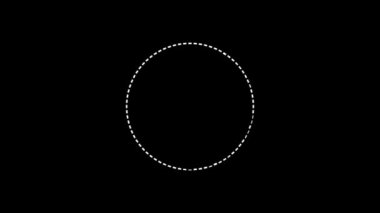 ses dalgası grafiksel çember şekli. Siyah arkaplanda ritmik beyaz ses frekansı