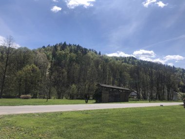 Slovenya 'daki dağların güzel görüntüsü