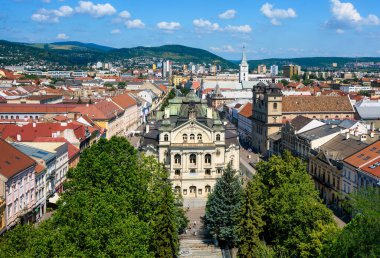 View over the red roofs of historical Kosice Old town, Slovakia