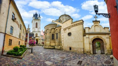 The Armenian Cathedral of the Assumption of Mary in Lviv city's Old Town, Ukraine