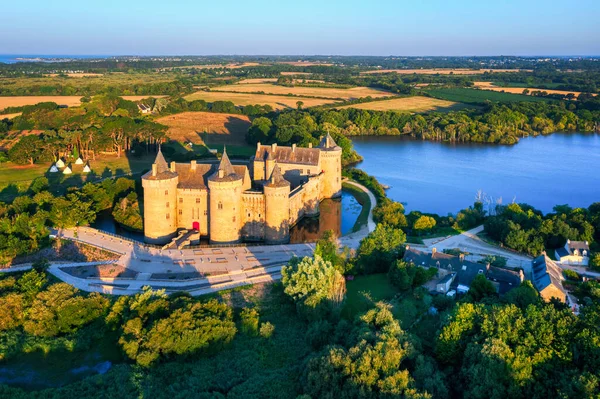 Historisk Medeltida Suscinio Slott Atlantkusten Sarzeau Morbihan Bretagne Frankrike — Stockfoto