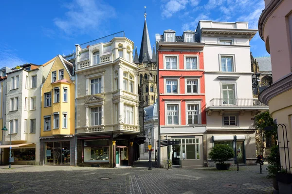 Casas Coloridas Histórica Cidade Velha Aachen Alemanha — Fotografia de Stock