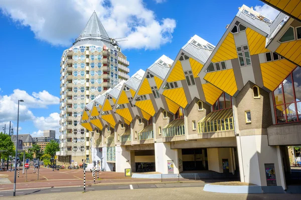 Rotterdam Netherlands July 2020 Cube Houses Outstanding Example Contemporary Architecture — Stok Foto