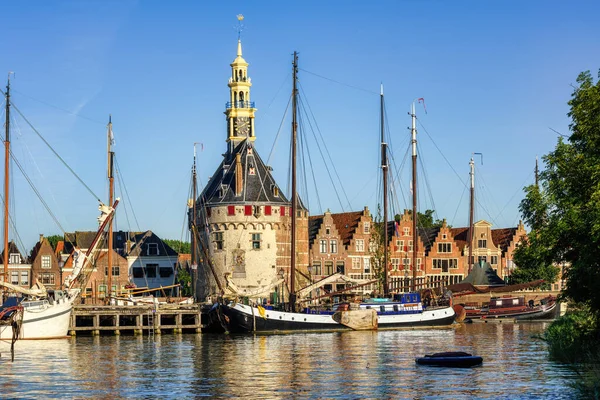 Historical Hoofdtoren Tower Harbor Hoorn Town North Holland Netherlands — Stok Foto