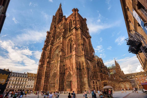 Strasbourg France August 2020 Strasbourg Cathedral One Biggest Most Famous — Stok fotoğraf