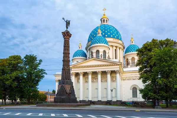 Catedral Trinidad Columna Gloria San Petersburgo Rusia Catedral Una Iglesia — Foto de Stock