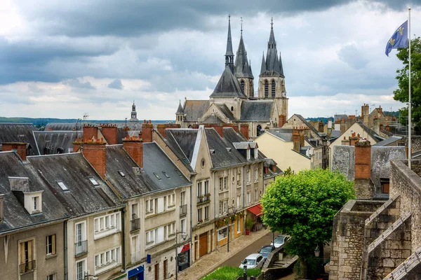 Saint Nicolas Church Roofs Historical Old Town Blois City France — Stock Photo, Image