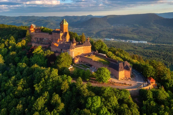 Medieval Chateau Haut Koenigsbourg Castle Vosges Mountains Selestat One Main — Stock Photo, Image