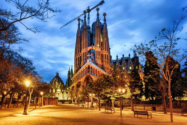 Katedrála Sagrada Familia Kterou Navrhl Antoni Gaudi Památkou Světového Kulturního — Stock fotografie