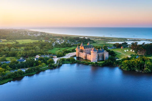 Kastil Suscinio Abad Pertengahan Kediaman Bersejarah Dukes Brittany Terletak Antara — Stok Foto