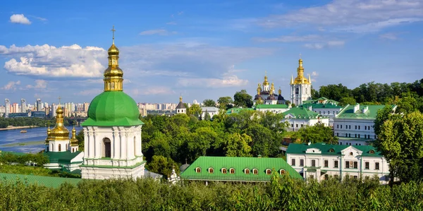 Panoramautsikt Över Kiev Pechersk Lavra Klostret Ett Unesco Världsarv Och — Stockfoto