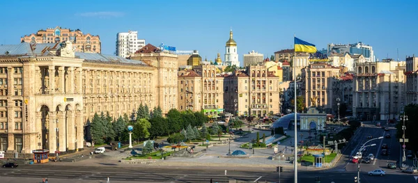 Kijev Ukrajna Július 2018 Maidan Nezalezhnosti Függetlenség Tér Történelmi Belváros — Stock Fotó