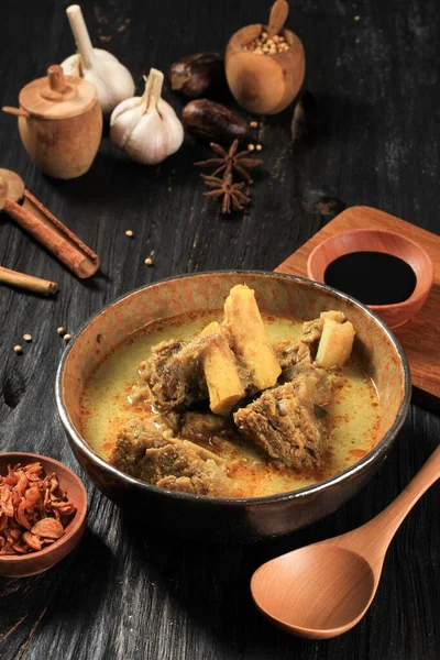 Gule Kambing Jawa Timur East Java Lamb Curry Delicious Menu — 스톡 사진