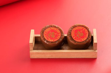 Bandung, Endonezya, 01122021: Çin Yeni Yıl Pastası (Çince 