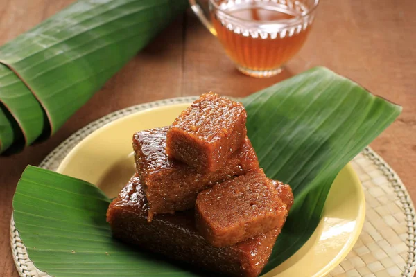 Tradiční Indonéské Jídlo Wajik Lepkavé Rýže Hnědého Cukru Kokosového Mléka — Stock fotografie