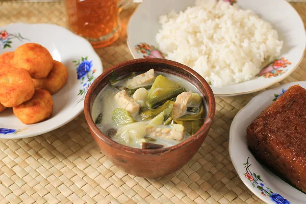 Sayur Lodeh Indonesian Vegetable Soup Coconut Milk — 图库照片