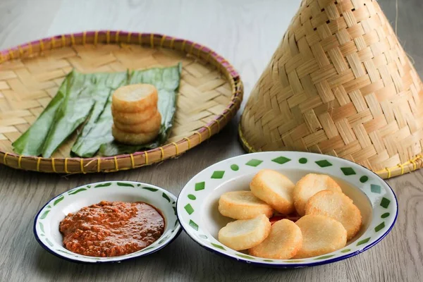Ulen Ketan Indonesian Traditional Snack Made Steam Sticky Rice Compressed — Fotografia de Stock