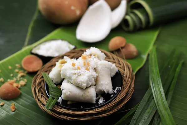 Kue Putu Indonesian Traditional Cake Made Rice Flour Palm Sugar — Photo