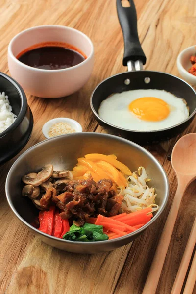제조법 Bibimbap 한국어 Dish Mix Rice — 스톡 사진