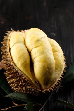 Taze Durian Meyve Kralı, Kara Tahta Arkaplan