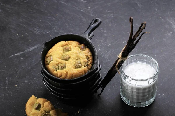 Biscuits Thé Vert Poêle Cookie Greentea Maison Sur Une Table — Photo