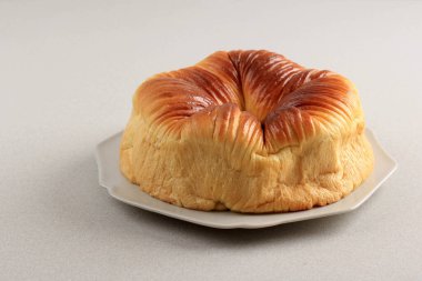 Yün rulo ekmek, çok katmanlı ve yün gibi görünen popüler bir Brioche ekmeği. Metin, Reklam ya da Tarif için Boşluğu Kopyala