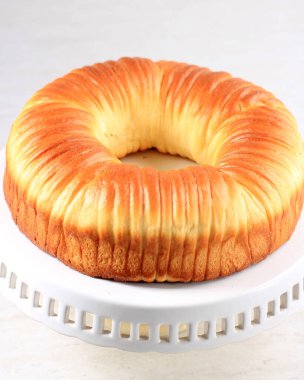 Yün rulo ekmek, çok katmanlı ve yün gibi görünen popüler bir Brioche ekmeği. Metin, Reklam ya da Tarif için Boşluğu Kopyala