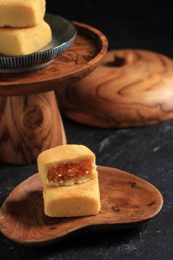 Tayvan Ananaslı Kek Pastası, Tayvan Meşhur Tatlı Tatlı Tatlı Tatlısı (Nastar Taiwan veya Nastar Hong Kong), Kopya Uzay Tasarımı.