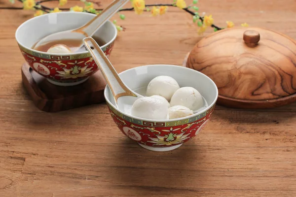 Tang Yuan Wedang Ronde Kínai Glutén Rizs Gombóc Gombóc Gombóc — Stock Fotó