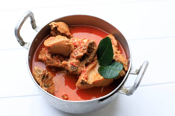 Traditionelle Indonesische Küche Kari Oder Kare Oder Gulai Ayam Scharfes — Stockfoto