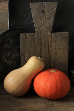 Kabak ve Kabak Ezmesi Kırsal Ahşap Masada