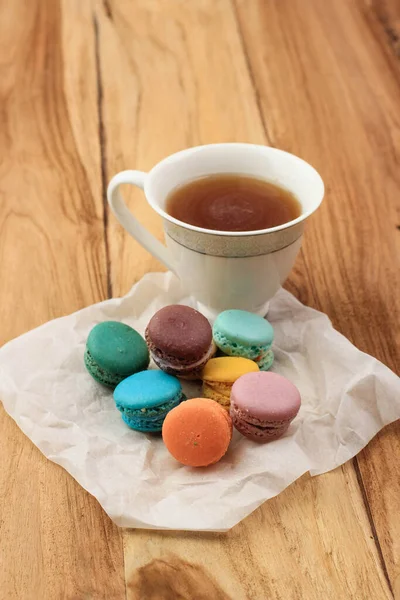 Mini Macaroon Tea — Stock Photo, Image