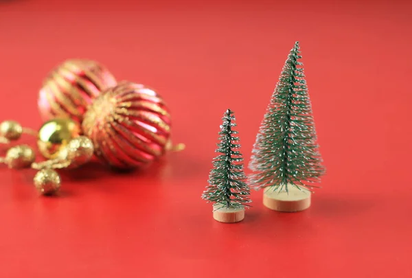 Árvore Natal Decoração Conceito Fundo Espaço Cópia Para Texto Fundo — Fotografia de Stock