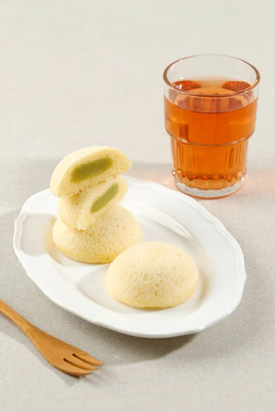Bakpia Kukus Jogja Bakpia Tugu Gestoomde Mini Cake Met Mung — Stockfoto