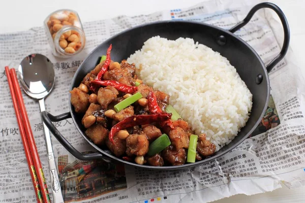 Bandung Indonesian 06292018 Homemade Kung Pao Chicken Sichuan Pepper Topped — стокове фото