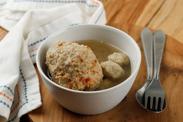 Bakso Mercon Eller Kryddig Köttbullar Traditionella Livsmedel Från Java Indonesien — Stockfoto